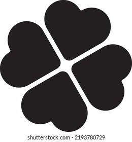 Four Leaf Clover Icon Vector Illustration