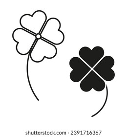 Four leaf clover icon. Vector illustration .EPS 10.