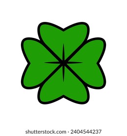 Four leaf clover icon vector template