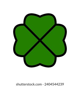 Four leaf clover icon vector template