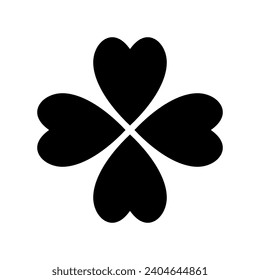 Four leaf clover icon vector in trendy