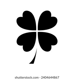 Four leaf clover icon vector in trendy