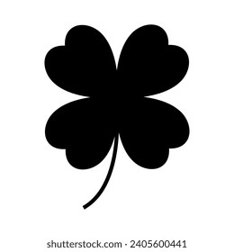 Four leaf clover icon vector on white background