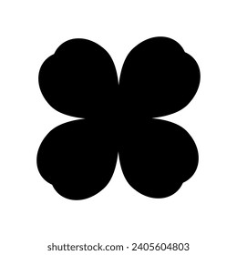 Four leaf clover icon vector in trendy