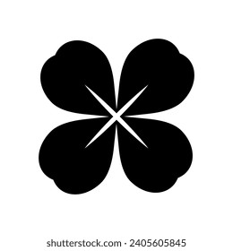 Four leaf clover icon vector in trendy