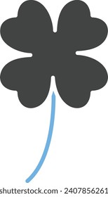 Four Leaf Clover icon vector image. Suitable for mobile application web application and print media.