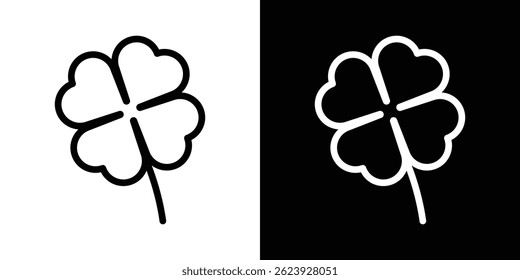 Four leaf clover icon vector for web and mobile app. Symbol isolated.