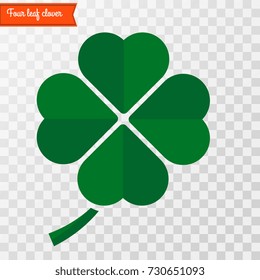 Four leaf clover icon . Vector illustration.