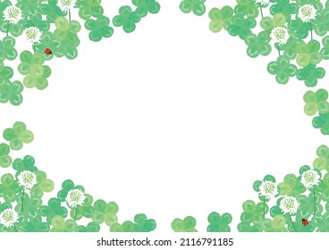 Four leaf clover illustration background.