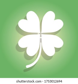 Four leaf clover illustration, icon. Illustration for background.