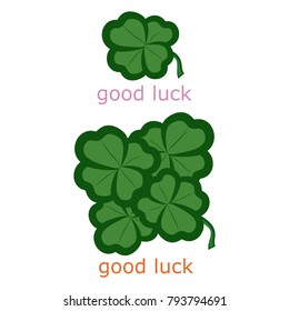 Four leaf clover Ireland logo icon sign talisman St Patrick's day flag symbol Wild flower Fashion design print for clothes apparel greeting invitation card picture banner poster flyer websites Vector