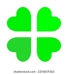 Four leaf clover line icon. Greenery, ecology, forest, green peace, let's save nature, cleanliness, life. Vector color icon on white background for business and advertising.