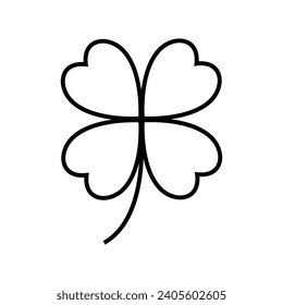 four leaf clover line icon. four leaf clover isolated line icon