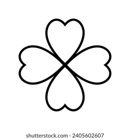 four leaf clover line icon. four leaf clover isolated line icon