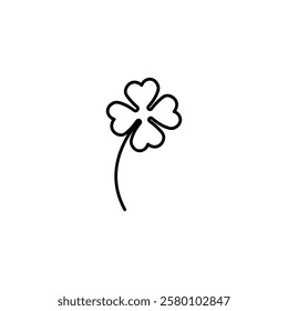 four leaf clover line icon. four leaf clover isolated line icon. four leaf clover. four leaf clover