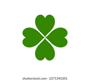 Four leaf clover logo design. Clover silhouette. Clover shamrock leaf seamless. Web site page and mobile app design vector element. Green clover icon vector design and illustration.

