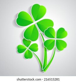 four leaf clover for luck happiness green three branches