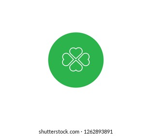 Four leaf clover luck symbol St. Patrick day