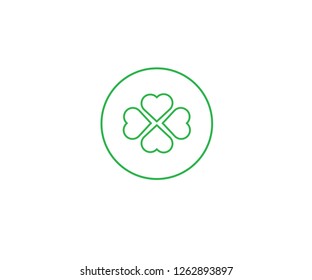 Four leaf clover luck symbol St. Patrick day