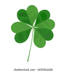 Four Leaf Clover And Lucky Leaf Vector