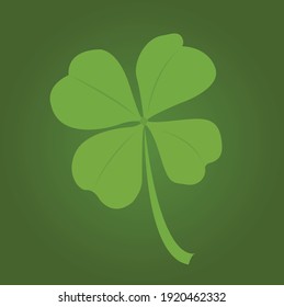 four leaf clover on green background