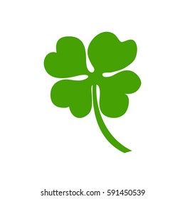 Four Leaf Clover on St. Patrick's Day, vector 