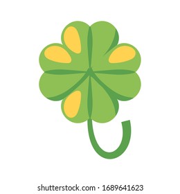 four leaf clover on white background vector illustration design