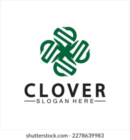 Four Leaf Clover Ornamental Logo Template Illustration Design. 