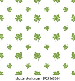 Four leaf clover pattern Seamless fortune clover background Luck print textiles nature