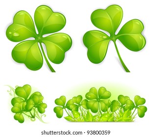 Four leaf clover pattern, vector illustration for St. Patrick's day