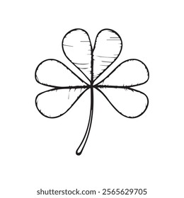 A four leaf clover with four petals