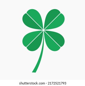 Four leaf clover plant icon. Vector illustration.