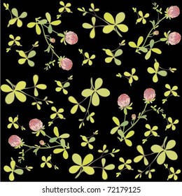 Four leaf clover seamless background.