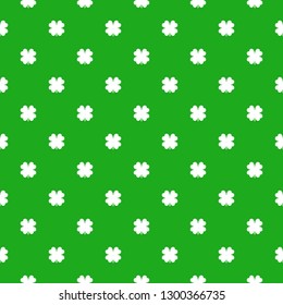 Four leaf clover seamless pattern. Vector illustration.