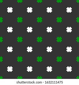 Four leaf clover seamless pattern. Vector illustration.