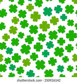 Four leaf clover seamless pattern