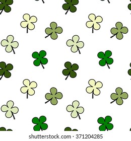 four leaf clover seamless vector pattern background illustration