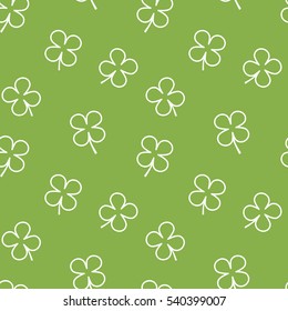 four leaf clover seamless vector pattern background illustration