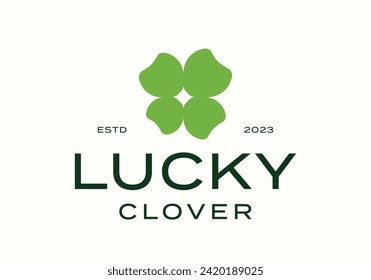 four leaf clover shamrock logo icon vector design