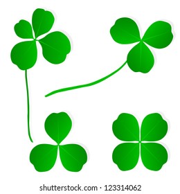 Four Leaf Clover Shamrock Luck Vector Stock Vector (Royalty Free ...