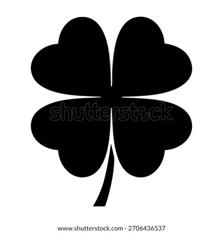 Four Leaf Clover Silhouette Lucky Graphic Shape
