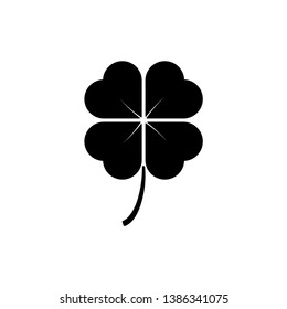 Four Leaf Clover St. Patricks Day Icon Vector Illustration - Vector
