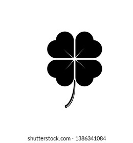 Four Leaf Clover St. Patricks Day Icon Vector Illustration - Vector