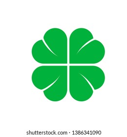 Four Leaf Clover St. Patricks Day Icon Vector Illustration - Vector