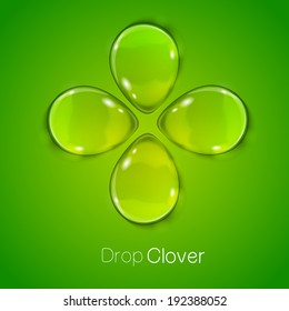 Four leaf clover. St. Patrick's day symbol. Eps 10 vector illustration.