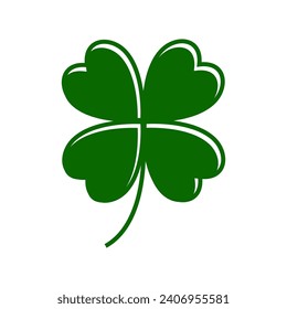 four leaf clover. St Patricks day vector icon