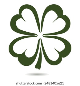 Four leaf clover. St. Patrick's Day. Vector illustration 