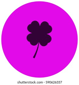 Four leaf clover St Patricks day vector  icon.