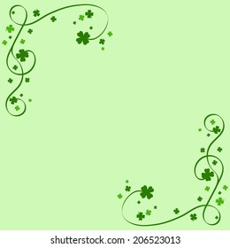 four leaf clover swirl corners
