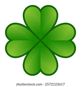 four leaf clover symbol good luck and fortune vector illustration